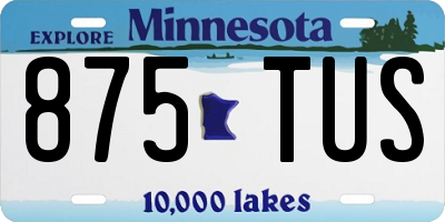 MN license plate 875TUS