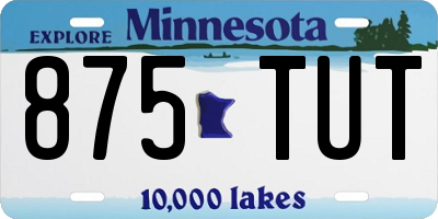 MN license plate 875TUT