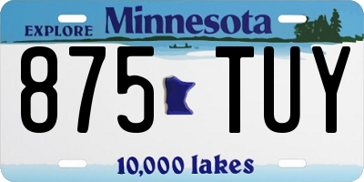 MN license plate 875TUY