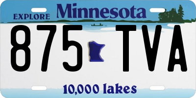 MN license plate 875TVA