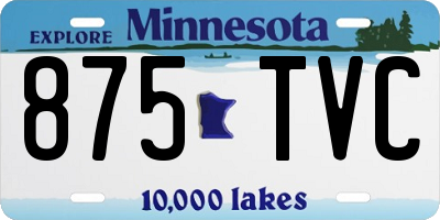MN license plate 875TVC