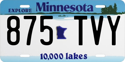 MN license plate 875TVY