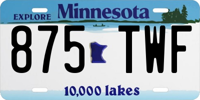MN license plate 875TWF