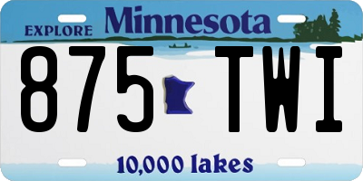 MN license plate 875TWI