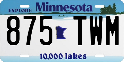 MN license plate 875TWM