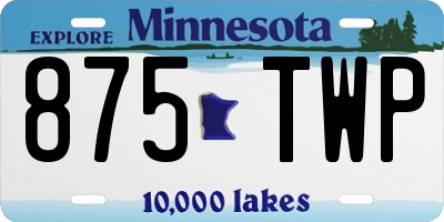 MN license plate 875TWP