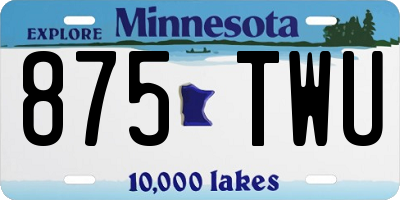 MN license plate 875TWU