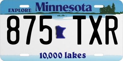 MN license plate 875TXR