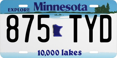 MN license plate 875TYD
