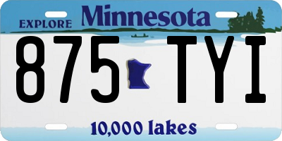 MN license plate 875TYI