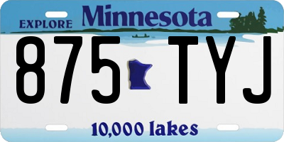 MN license plate 875TYJ