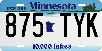 MN license plate 875TYK