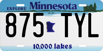 MN license plate 875TYL