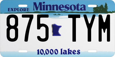 MN license plate 875TYM
