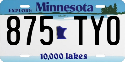 MN license plate 875TYO