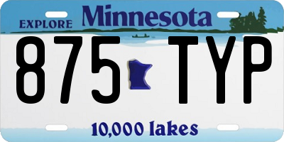 MN license plate 875TYP