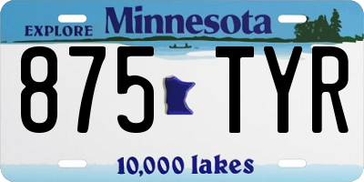 MN license plate 875TYR