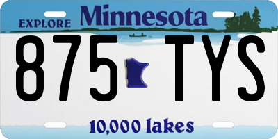 MN license plate 875TYS