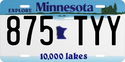 MN license plate 875TYY