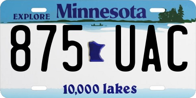 MN license plate 875UAC