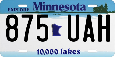 MN license plate 875UAH