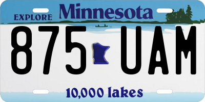 MN license plate 875UAM