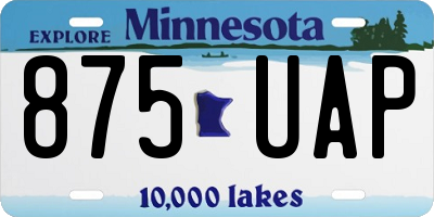 MN license plate 875UAP