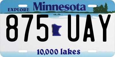 MN license plate 875UAY