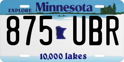 MN license plate 875UBR