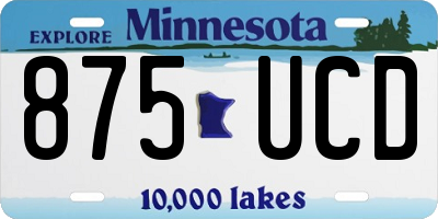 MN license plate 875UCD