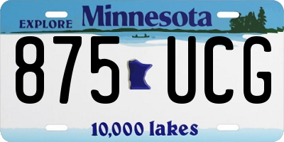 MN license plate 875UCG