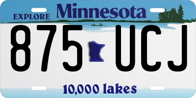 MN license plate 875UCJ