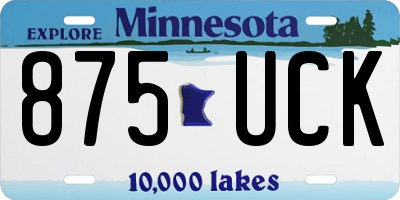 MN license plate 875UCK