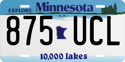 MN license plate 875UCL