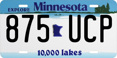 MN license plate 875UCP