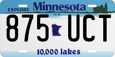 MN license plate 875UCT