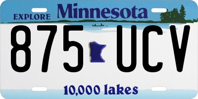 MN license plate 875UCV