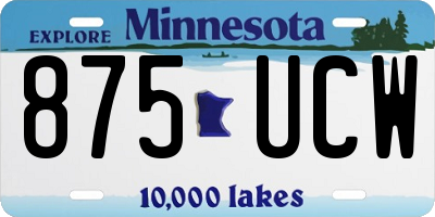 MN license plate 875UCW