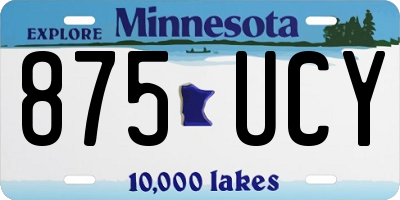 MN license plate 875UCY