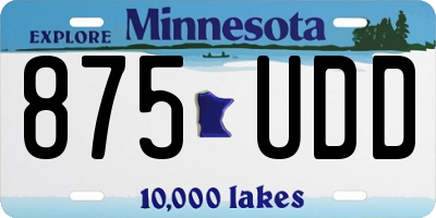 MN license plate 875UDD