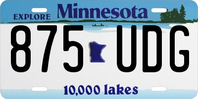 MN license plate 875UDG