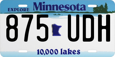 MN license plate 875UDH