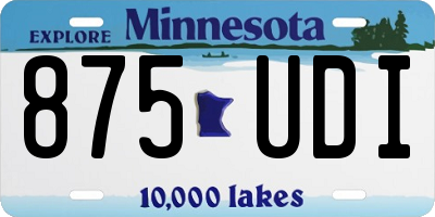MN license plate 875UDI