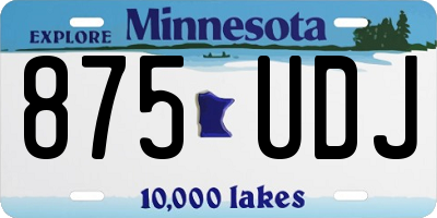 MN license plate 875UDJ