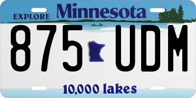 MN license plate 875UDM