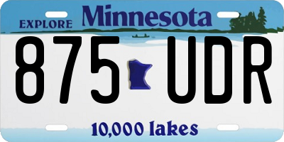 MN license plate 875UDR