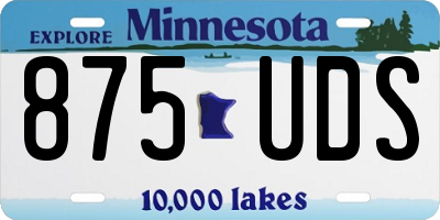 MN license plate 875UDS