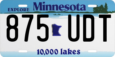 MN license plate 875UDT