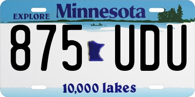 MN license plate 875UDU