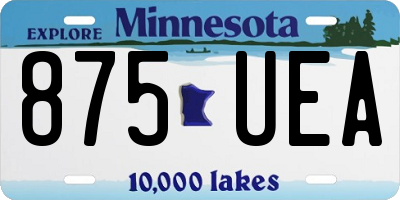 MN license plate 875UEA